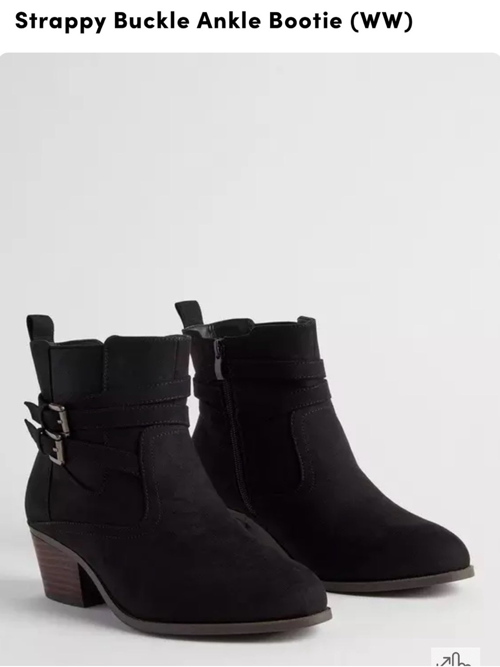 torrid Black Strappy Buckle Ankle Booties